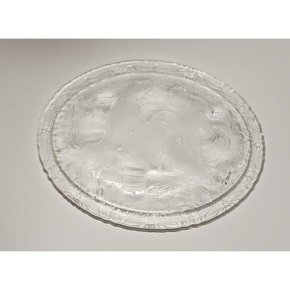 Mikasa Nativity Oval Glass Platter 9 Inches Holiday Tableware - Picture 2 of 5